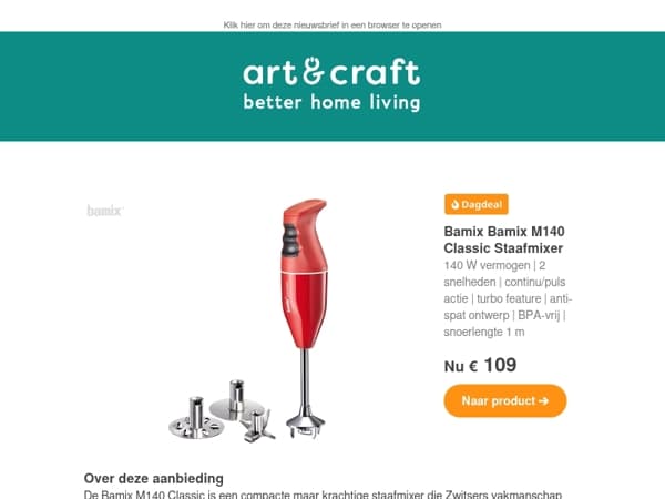 DAGDEAL: Bamix Staafmixer 🔥