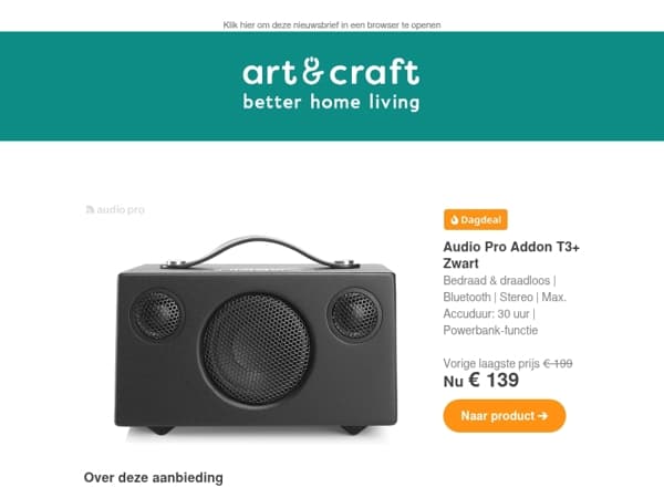 DAGDEAL: Audio Pro Addon T3+ speaker 🔥