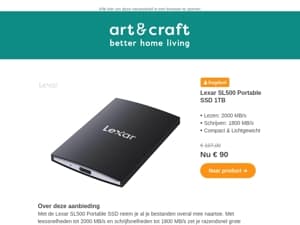 DAGDEAL: Lexar SL500 Portable SSD 1TB 🔥