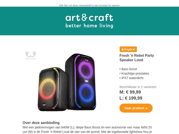 DAGDEAL: Fresh 'n Rebel Party Speaker 🎶🔥