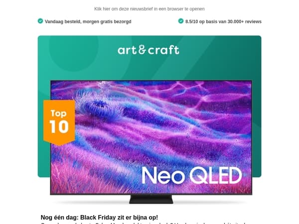 Laatste kans: nog 1 dag hoge kortingen op Cyber Monday 🚨