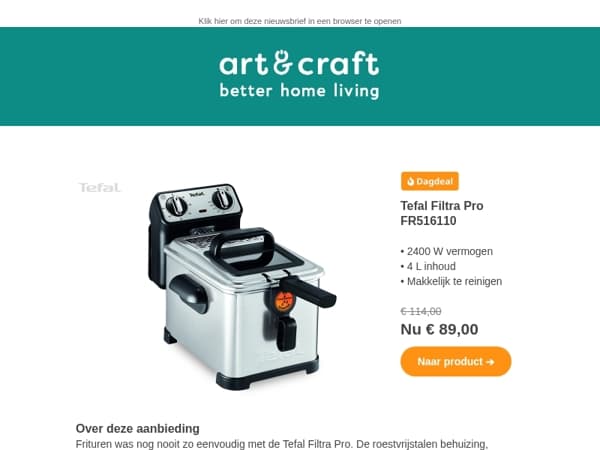 DAGDEAL: Tefal Filtra Pro friteuse🍟