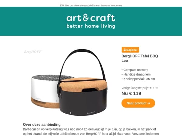 DAGDEAL: BergHOFF Tafel BBQ Leo