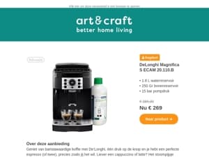 DAGDEAL: De'Longhi Volautomatisch espressomachine ☕