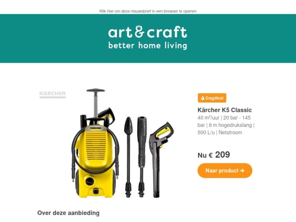 DAGDEAL: Kärcher K5 Classic hogedrukreiniger 🔥