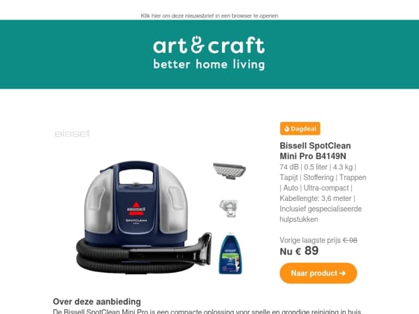 DAGDEAL: Bissell SpotClean Mini Pro B4149N 🔥