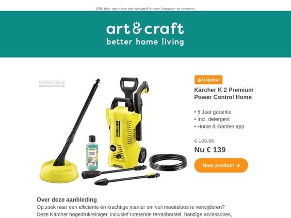 DAGDEAL: Kärcher Hogdedrukreiniger K 2 Premium Power Control