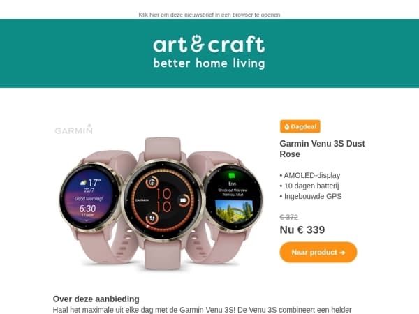DAGDEAL: Garmin Venu 3S Dust Rose 🔥