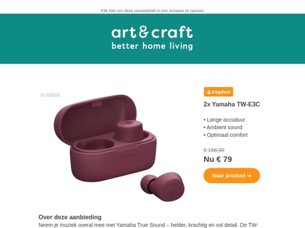 DAGDEAL: 2x Yamaha TW-E3C voor de prijs van één 🎶