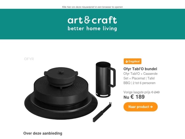 DAGDEAL: Ofyr Tabl'O Tafel BBQ bundel 🔥