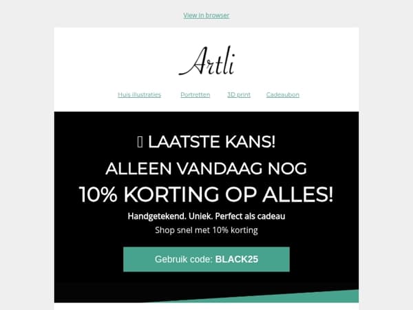 🔥 Alleen nog vandaag: 10% korting op alles – laatste kans! 🔥