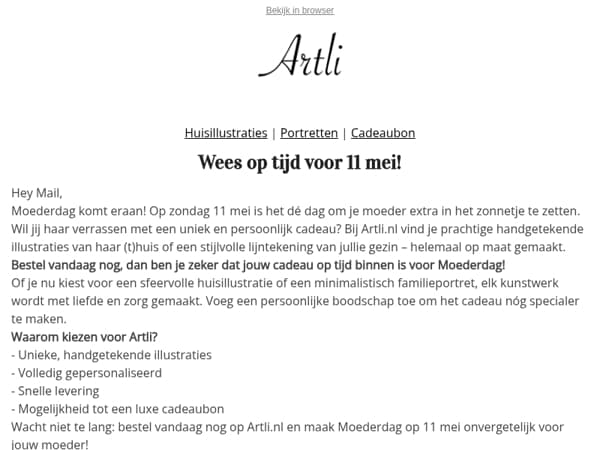Mail, bestel vandaag nog jouw persoonlijke Moederdagcadeau – Wees op tijd!