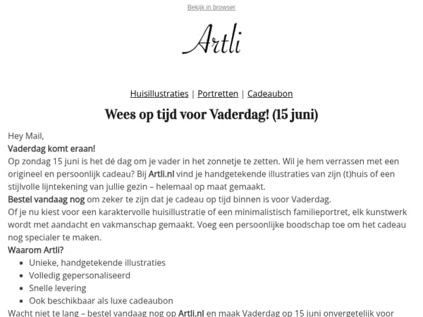 Mail, bestel vandaag nog jouw persoonlijke Vaderdagcadeau – Wees op tijd!