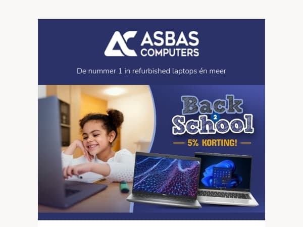 🎓 Klaar voor Back2School? Pak 5% korting op jouw studielaptop!