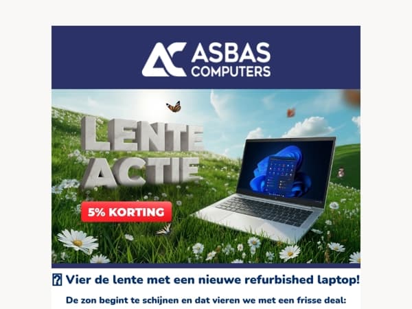 Lente actie: korting op refurbished laptops