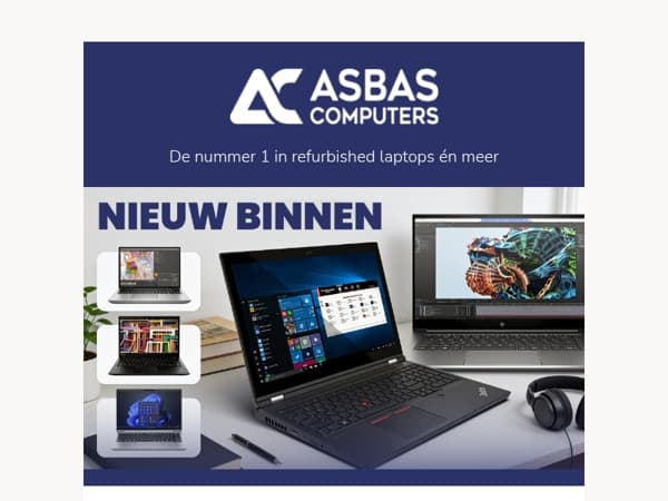 Nieuwe voorraad refurbished laptops binnen