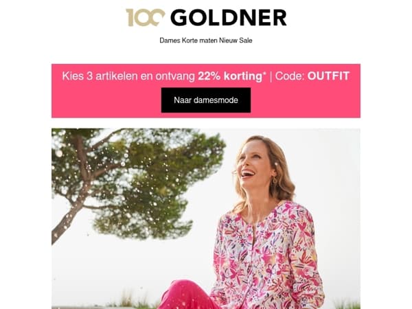 Shop uw outfit en ontvang 22% voorjaarskorting