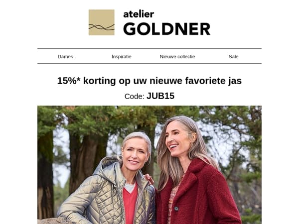 🧥 15% korting op alle jassen