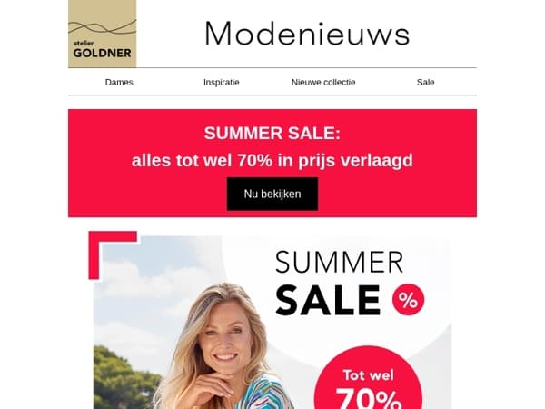 Het gehele assortiment in prijs verlaagd: tot wel 70% korting