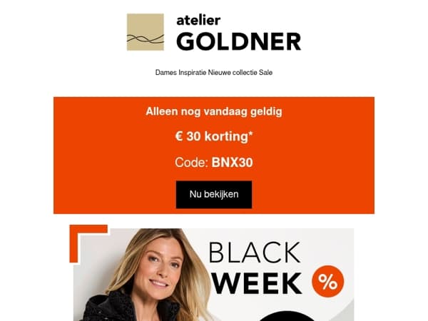 Alleen nog vandaag geldig: € 30 de réduction