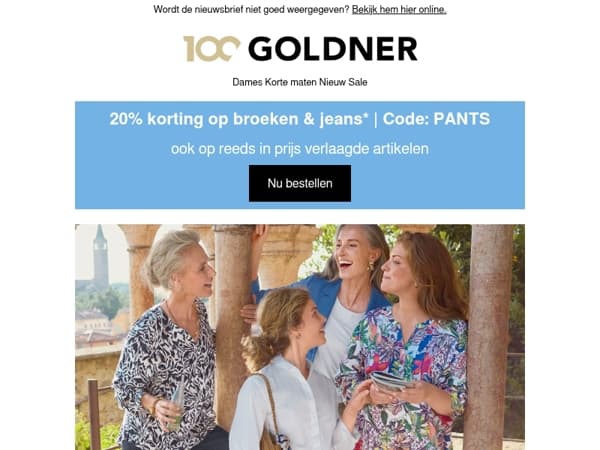 ⏰ Laatste dag: 20% korting op alle broeken en jeans