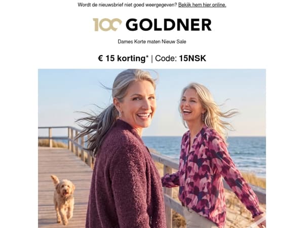 € 15 korting speciaal voor u!