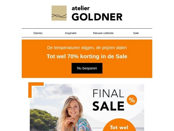 Tot wel 70% korting in de Sale