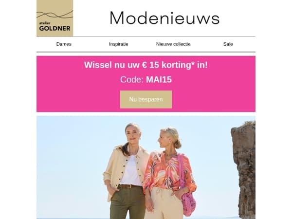 Nu inwisselen: € 15 korting