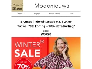Blouses in de wintersale v.a. € 24.95
