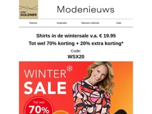 Shirts in de wintersale v.a. € 19.95