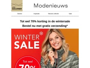 Tot wel 70% korting in de wintersale + gratis verzending