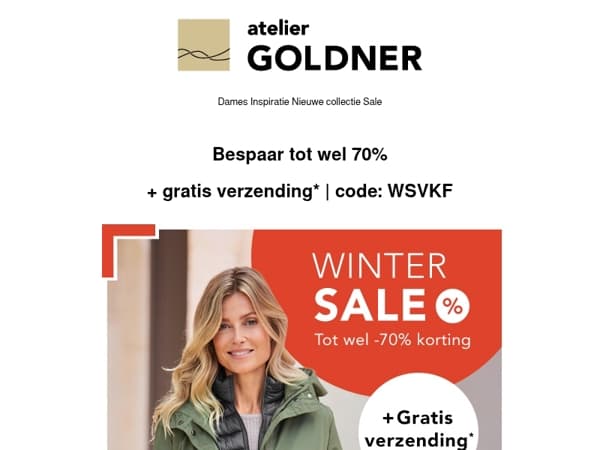 Gratis verzending + nog meer besparen in de sale