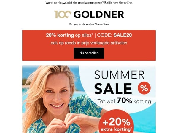 20% korting op ALLES – ook op de Summer Sale