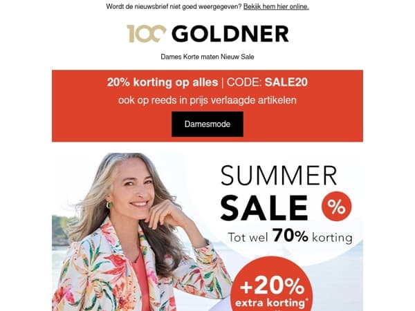Zomerse stijlen + 20% extra korting