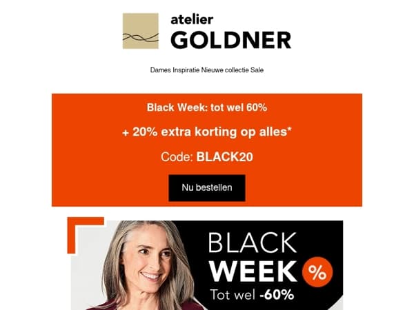 Kleurrijke kortingen: 60% + 20% extra korting