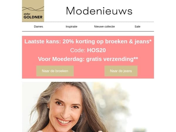 Laatste kans: 20% korting op alle broeken & jeans