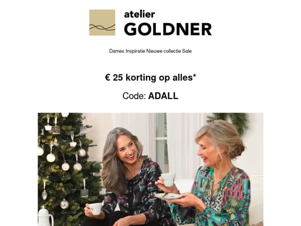 🔔 € 25 korting op alles