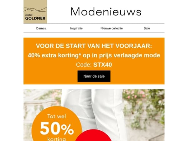 ⏰ Voor de start van het voorjaar: 40% extra korting op in prijs verlaagde mode