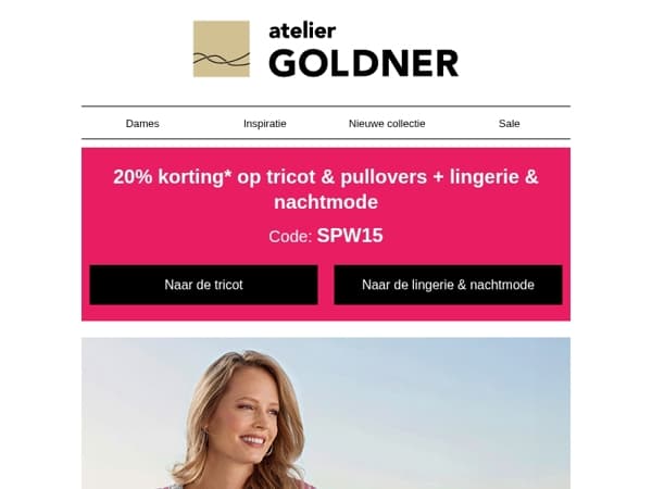 Bestel nu statement tricot met 20% korting