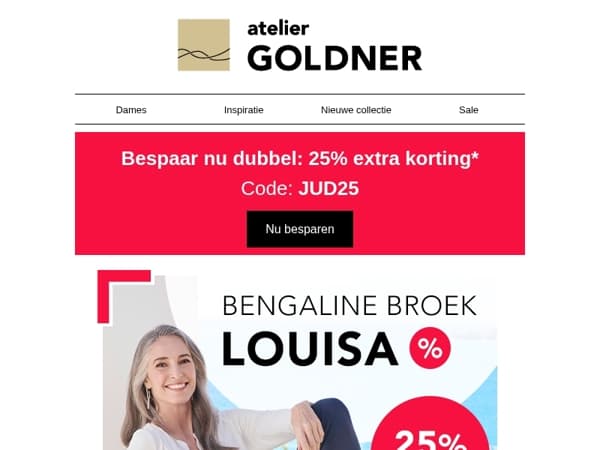 Bespaar nu dubbel: 25% extra korting