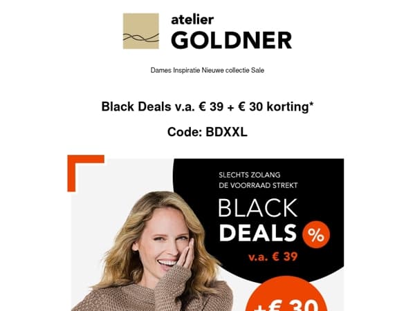 📢Black Deals v.a. € 39 + € 30 korting