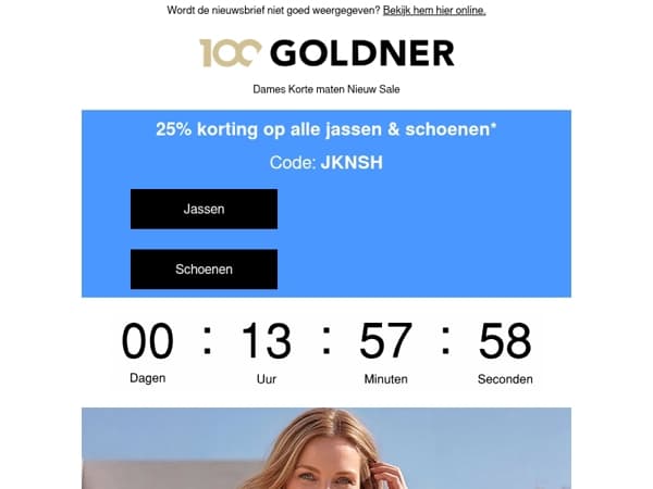 Alleen vandaag nog: 25% korting op alle jassen