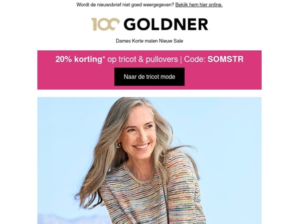20% korting op tricot favorieten