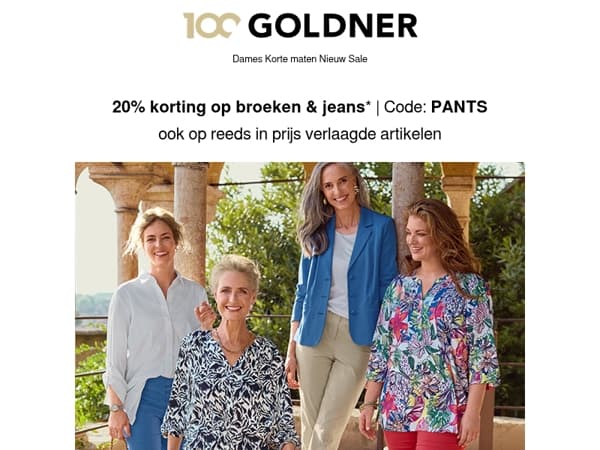 20% korting op alle broeken & jeans – meer dan 500 favoriete broeken
