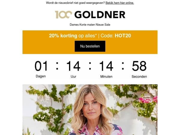 Alleen tot dinsdag: 20% korting op alles