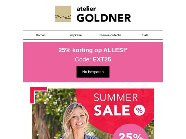Niet vergeten: 25% korting op alles!