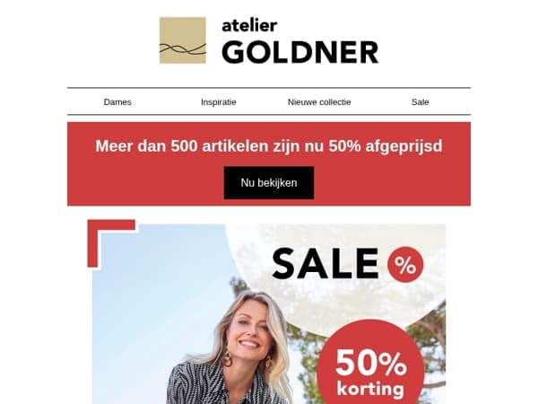 50% korting aan het einde van de zomer