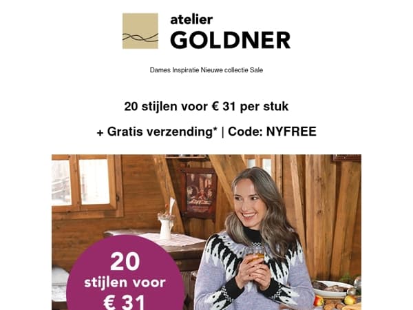 20 stijlen voor € 31 per stuk