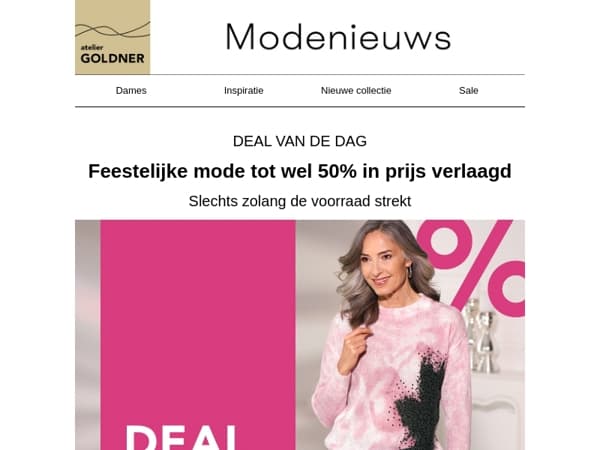 Deal van de dag: feestelijke mode tot wel 50% in prijs verlaagd