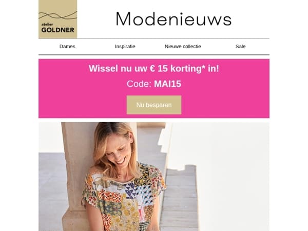 Alleen vandaag nog: € 15 korting cadeau